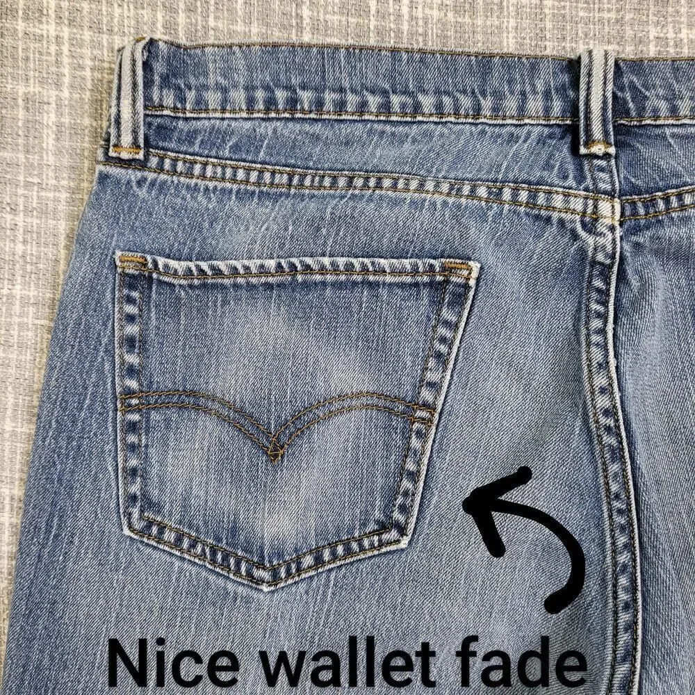Levi's 511 Slim Fit Mid Rise Jeans Rugged Weight Blue Men's Tag 36x30 SEE DESC